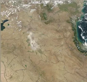 جدیدترین تصویر ناسا از دریاچه ارومیه!