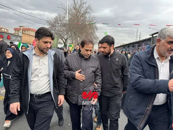 حضور اصغر جهانگیر سخنگوی قوه قضائیه در راهپیمایی ۲۲ بهمن 