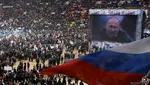 تجمع انتخاباتی هواداران ولادیمیر پوتین در ورزشگاه لوژنکیمسکو	