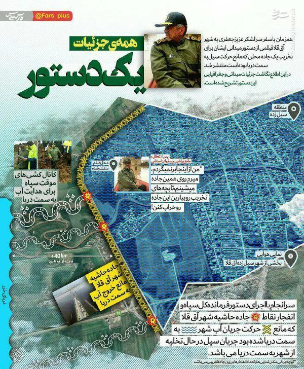تنویر افکار عمومی (در پاسخ به این سوال که آب سیل پس از تخریب جاده توسط سپاه به شهر دیگر منتقل شد یا دریا!؟)
