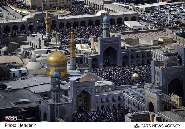 تصاویر هوایی لحظه تحویل سال 1392 حرم مطهر امام رضا (ع)