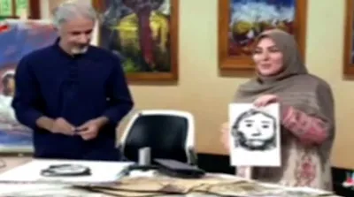 نقاشی خنده دار المیرا شریفی مقدم با زغال