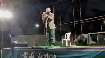 مداحی علیه روحانی و خاتمی و ظریف در تجمعات