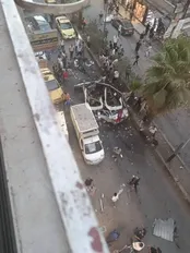 انفجار اتوبوس بمب‌گذاری شده در  دمشق