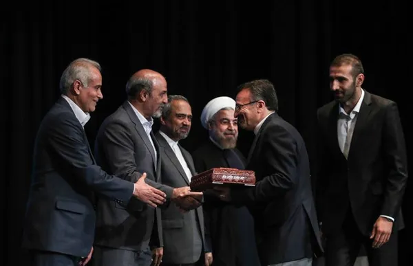 آیین تجلیل از قهرمانان و مدال&zwnj;آوران با حضور رئیس جمهور./ISNA
