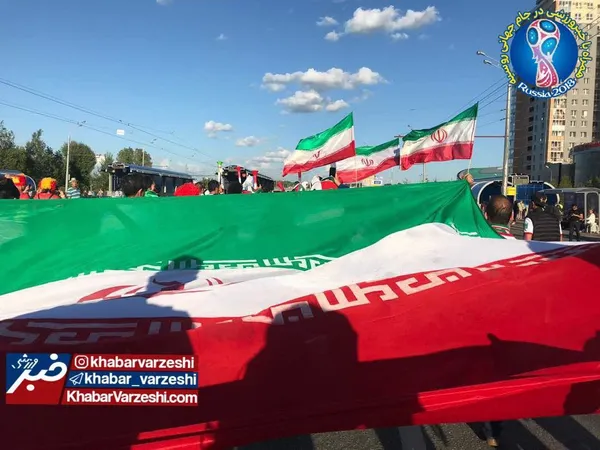 هواداران تیم ملی پیش از ورود به استادیوم &laquo;کازان&raquo;