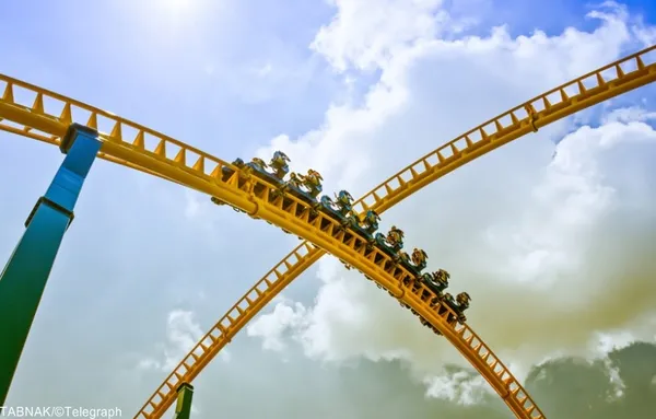 عکس جالب جهانگرد اتریشی از ترن هوایی بسیار هیجان انگیز در آمریکا/Georgia Amusement Park