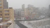 بارش برف پاییزی شهرک باغمیشه تبریز