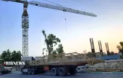 سقوط جرثقیل بر سر یک مرد در کیش