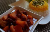 دستور پخت خورش سیب و آلبالو