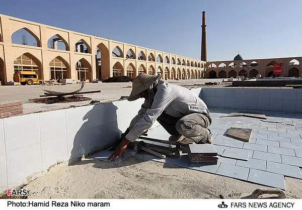 مراحل پایانی ساخت میدان امام علی(ع) اصفهان