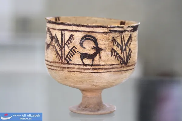 ظرف سفالی پایه دار -شهر سوخته - سیستان و بلوچستان -اواخر نیمه دوم هزاره سوم پیش از میلاد
به حرکت بز در پنج وضعیت متوالی توجه کنید.
این تصویر قدیمی ترین بیان تصویری(انیمیشن)از دوران باستان می باشد-