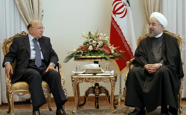 &laquo;مدحت المحمود&raquo;، رئیس شورای عالی قضایی عراق، عصر امروز در نهاد ریاست جمهوری با حجت&zwnj;&zwnj;الاسلام حسن روحانی، رئیس جمهوری اسلامی ایران دیدار و گفت&zwnj;&zwnj;وگو کرد. /IRNA

