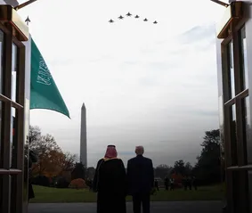 عکس: نمایی بی‌نظیر از ترامپ و بن سلمان در کاخ سفید