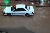 آب گرفتگی برخی معابر مشهد در اثر بارندگی