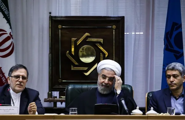 پنجاه و چهارمین مجمع سالیانه بانک مرکزی صبح  دوشنبه با حضور حجت الاسلام حسن روحانی رئیس جمهور برگزار شد./MNA
