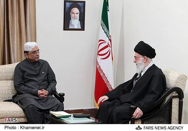 دیدار آصف&zwnj;علی زرداری رئیس&zwnj;جمهور پاکستان با رهبر انقلاب، چهارشنبه ۹ اسفند ۱۳۹۱