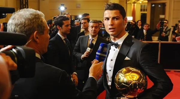 مصاحبه مرد فوتبال جهان با رسانه ها پس از پایان مراسمgettyimages