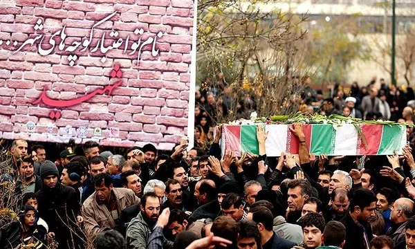 تشییع پیکر دو شهید گمنام در محله خلیج فارس - تهران./TASNIM
