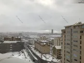 بارش برف در رشدیه تبریز