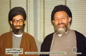 عکس: شهید بهشتی در کنار رهبر شهید انقلاب