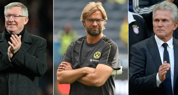سرالكس فرگوسن، يوپ هاينكس و يورگن كلوپ در بخش بهترين مربي مردAFP