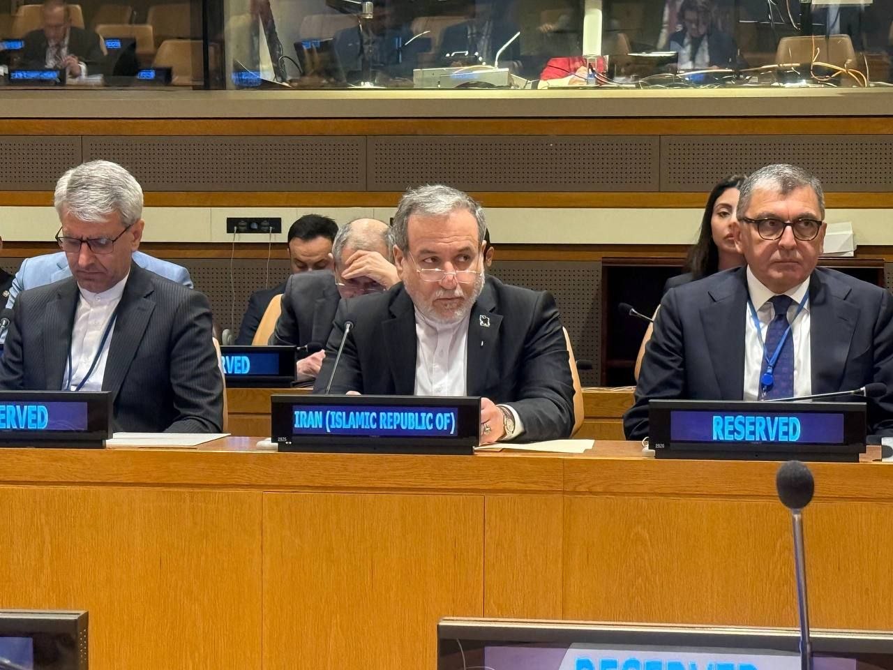 سخنرانی عراقچی در نشست ورزای خارجه مجمع عمومی سخنرانی عراقچی در نشست ورزای خارجه مجمع عمومی