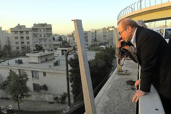 بازدید محمدباقر قالیباف شهردار تهران از پل طبقاتی صدر