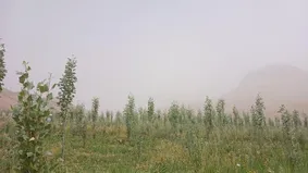 آسمان کوهرنگ زیر سایه ریزگردها