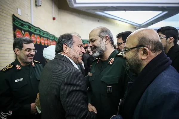 سردار احمد وحیدی و مصطفی محمدنجار در مراسم دومین سالگرد شهادت سرلشکر شهید حسن طهرانی مقدم
