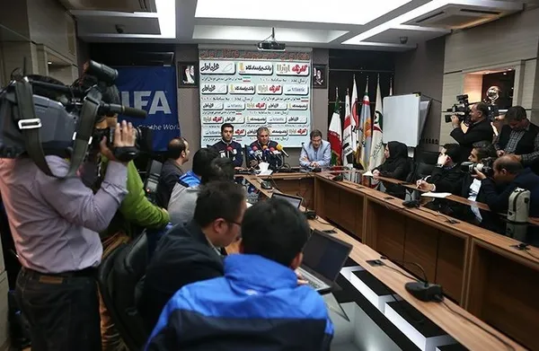 کنفرانس خبری سرمربی تیم&zwnj;های فوتبال ایران و کره جنوبی./TASNIM
