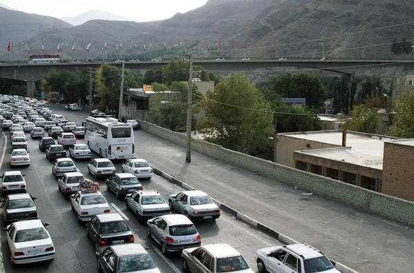 ترافیک جاده چالوس در هفته های پایانی تعطیلات./ISNA
