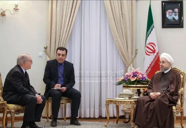 حجت الاسلام حسن روحانی، رئیس جمهوری اسلامی ایران در دیدار امروز با &laquo;روی ماشه ته&raquo; وزیر امور خارجه پرتغال./IRNA
