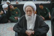 آیت‌الله شیخ عیسی قاسم در مراسم نماز امام شهید