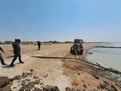 انهدام خط انتقال سوخت قاچاق در سواحل قشم