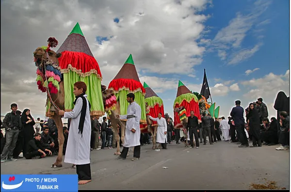 کاروان عزاداران حضرت اباعبدالله در خمینی شهر اصفهان