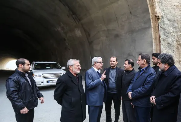 بازدید جهانگیری از کارگاه آزادراه تهران - شمال./ISNA
