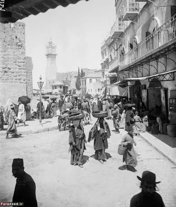 نمایی از داخل شهر بیت&zwnj;المقدس/ سال ۱۹۱۵