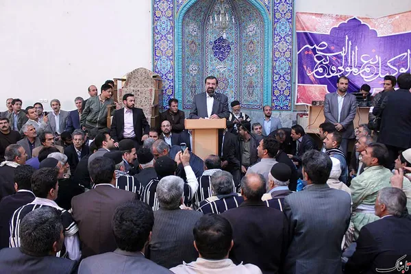 سخنرانی محسن رضایی در مسجد شهر درود 