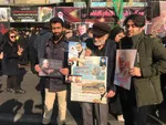 آتش زدن پرچم آمریکا و شعارها در مراسم تشییع سردار