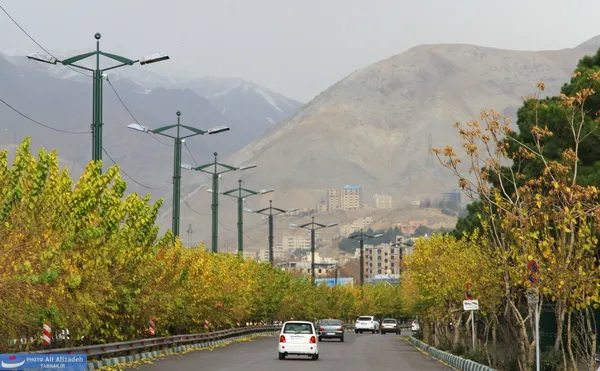 نمای دامنه البرز از خیابان سئول در صبح پنجشنبه