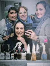 چهره بدون آرایش این دو بازیگر زن در اتاق گریم