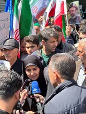 حضور وزیر راه در دسته عزاداری چهلم رهبر شهید