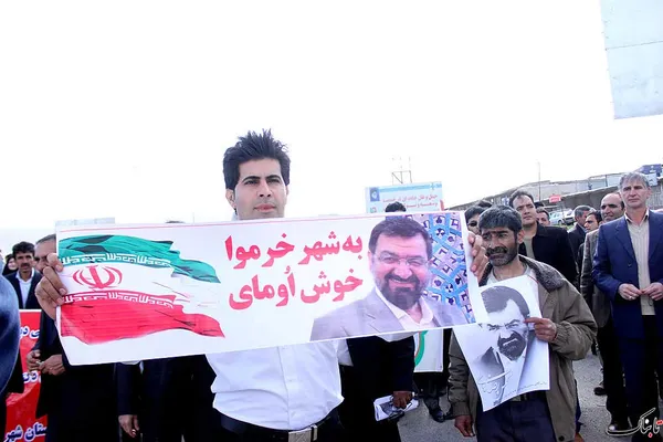 استقبال مردم خرم آباد از رضایی&lrm;
