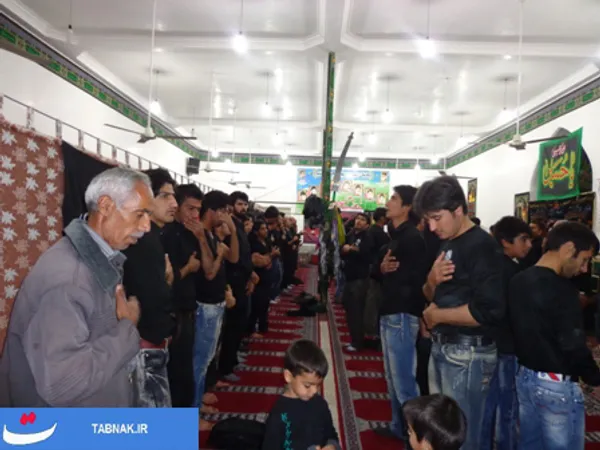 عزاداری تاسوعای حسینی در مسجد الزهرا روستای سفیدچشمه شهرستان رامیان