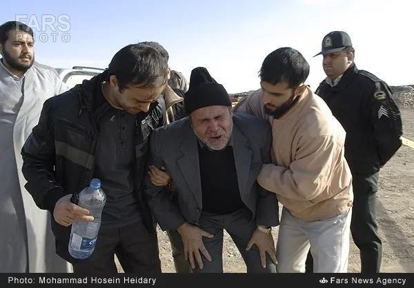 یکی از بستگان یکی از قربانیان حادثه