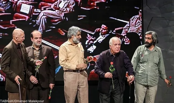 وحید جلیلی، خسرو سینایی و بیژن نوباوه در مراسم اختتامیه سیزدهمین جشنواره بین المللی فیلم مقاومت - برج میلاد تهران