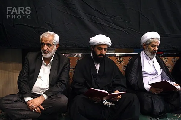پرویز سروری در مراسم ترحیم پدر سعید حدادیان