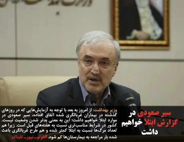 وزیر بهداشت: از امروز به بعد با توجه به آزمایش&zwnj;هایی که در روزهای گذشته در بیماران غربالگری شده اتفاق افتاده، سیر صعودی در موارد ابتلا خواهیم داشت؛ این به معنی بدتر شدن وضعیت نیست. کشور در شرایط مناسب&zwnj;تری نسبت به هفته&zwnj;های قبل است. زیرا هم تعداد مرگ&zwnj;ها نسبت به ابتلا کمتر شده و هم طرح غربالگری باعث شده بار مراجعه به بیمارستان&zwnj;ها کم شود.#فوتوـ نیوزـ تابناک
