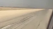 لحظه انحراف هواپیما از باند فرودگاه شیراز